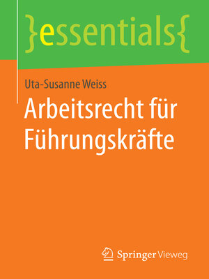 cover image of Arbeitsrecht für Führungskräfte